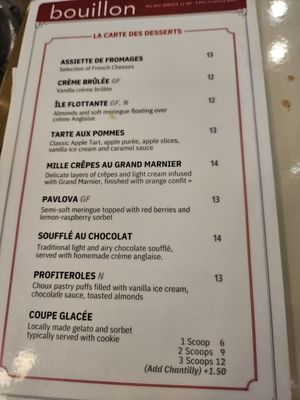 Menu photo 5 Bouillon MOULIN Newport Beach, CA