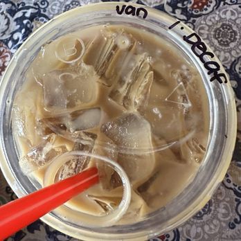 Dutch Bros Coffee - Decaf vanilla iced coffe - Juice Bars & Smoothies Near Me - Baldwin Park, California