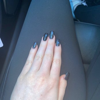 Oasis Nails & Massage - Black acrylic nails:) - Nail Salons Near Me - Portland, Oregon