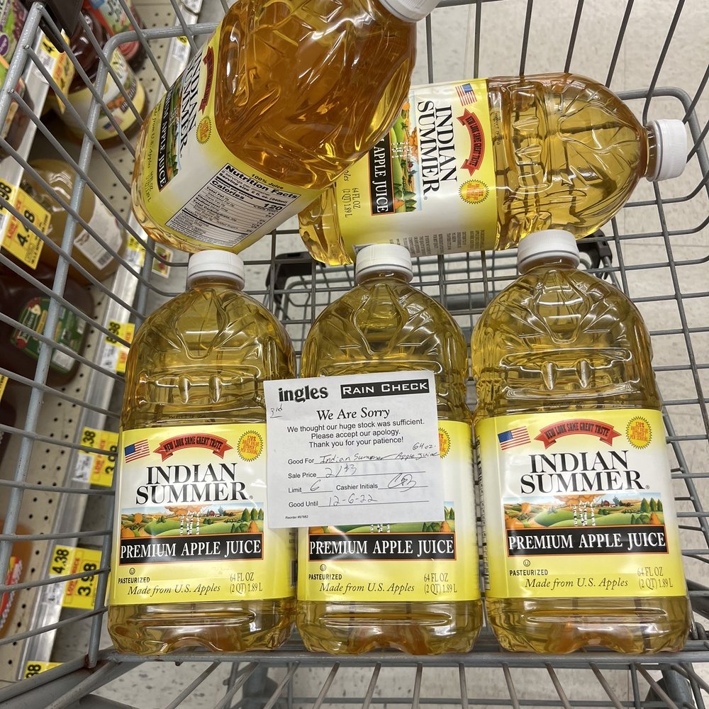Ingle's Market - My rain check purchase today- 1.50 per. bottle - Grocery Near Me - Gaffney, South Carolina Ingle's Market - My rain check purchase today- 1.50 per. bottle - Grocery Near Me - Gaffney, South Carolina