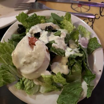 Pasta Bella Restaurant - House salad with ranch dressing - Italian Near Me - Fredericksburg, Texas Pasta Bella Restaurant - House salad with ranch dressing - Italian Near Me - Fredericksburg, Texas