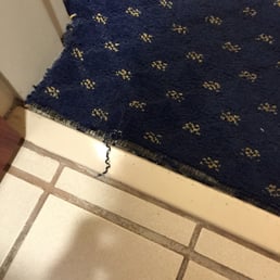 Tired and frayed carpet