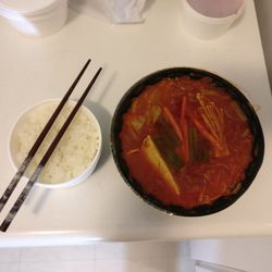 The Famous Owl Of Minerva - Owl of Minerva take out - tuna kimchi jjigae