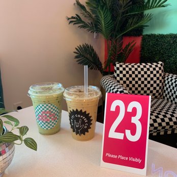 Dig it Coffee - Peanut butter matcha and Strawberry latte - Coffee & Tea Near Me - Las Vegas, Nevada