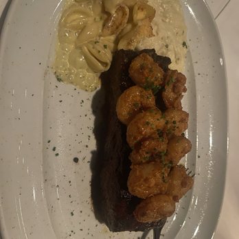 Steak 48 - NY Strip* ** with Crispy Shrimp added on top - Steakhouses Near Me - Beverly Hills, California Steak 48 - NY Strip* ** with Crispy Shrimp added on top - Steakhouses Near Me - Beverly Hills, California