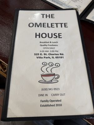 Menu photo 1 The Omelette House Villa Park, IL Menu photo 1 The Omelette House Villa Park, IL
