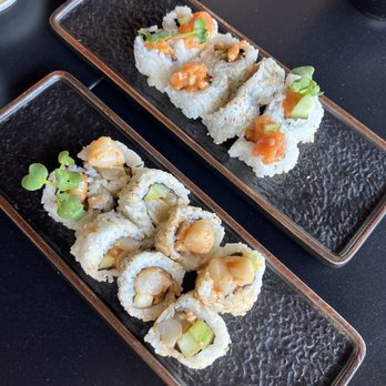 Aria Sushi & Dining - Super Spicy Scallop Roll, Spicy Salmon Roll - Sushi Bars Near Me - Sherman Oaks, California Aria Sushi & Dining - Super Spicy Scallop Roll, Spicy Salmon Roll - Sushi Bars Near Me - Sherman Oaks, California