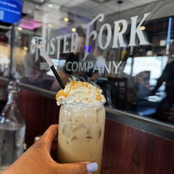 Twisted Fork Brunch Company - Creme brûlée latte - Breakfast & Brunch Near Me - Bellmore, New York Twisted Fork Brunch Company - Creme brûlée latte - Breakfast & Brunch Near Me - Bellmore, New York