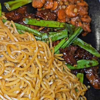 P. F. Chang's China Bistro - Mongolian beef, lo mein noodles and miso glazed carrots - Chinese Near Me - Hackensack, New Jersey