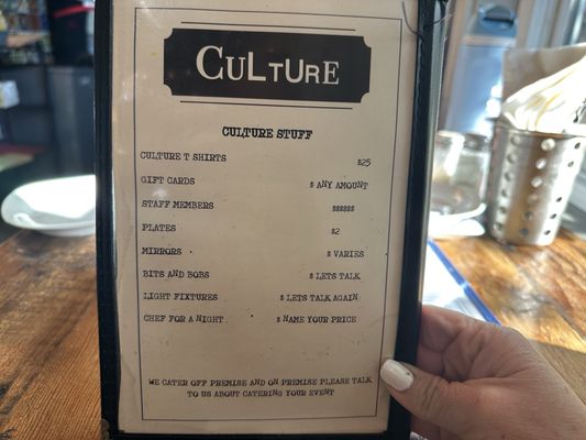 Menu photo 2 Culture Cafe Williamsburg, VA Menu photo 2 Culture Cafe Williamsburg, VA
