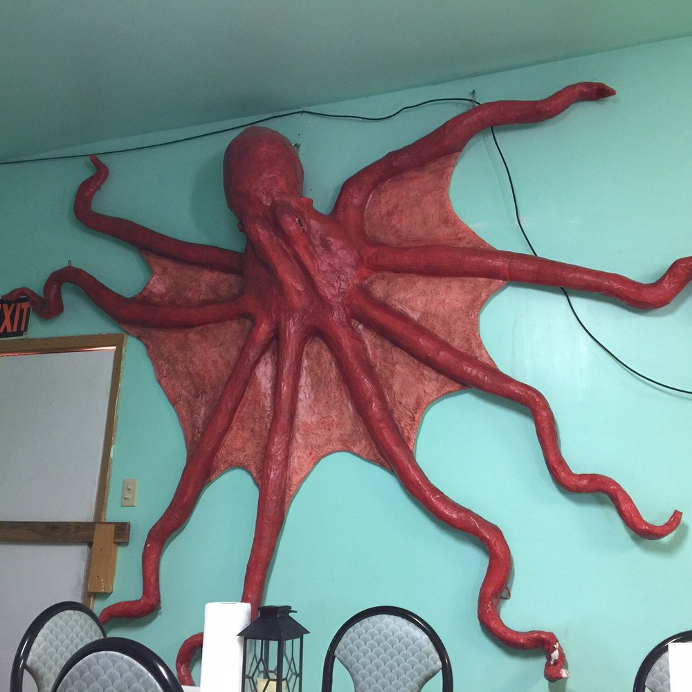 Rabalais Seafood Restaurant - a red octopus on the wall - Cajun/Creole Near Me - Simmesport, Louisiana Rabalais Seafood Restaurant - a red octopus on the wall - Cajun/Creole Near Me - Simmesport, Louisiana