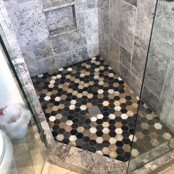 European Tile Craftsmen - Shower after. Looks awesome and drains perfectly! - Flooring Near Me European Tile Craftsmen - Shower after. Looks awesome and drains perfectly! - Flooring Near Me