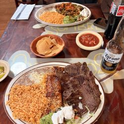 Don Sombrero Mexican Restaurant - Asada plate and mixed fajita plate
