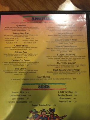 Menu photo 5 El Camino Restaurant Abbeville, LA Menu photo 5 El Camino Restaurant Abbeville, LA