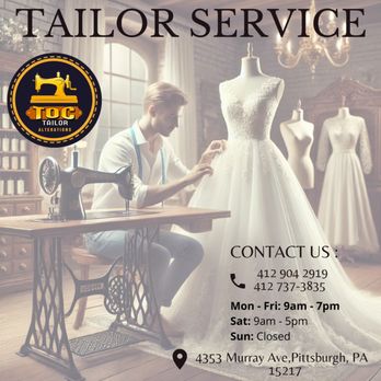 TOC Tailor Alterations - Sewing & Alterations Near Me - Pittsburgh, Pennsylvania TOC Tailor Alterations - Sewing & Alterations Near Me - Pittsburgh, Pennsylvania