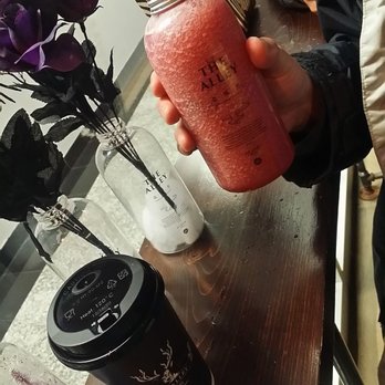 The Alley - After mixing the Northern Lights, it turns into a reddish pink colour. - Coffee & Tea Near Me - Markham, Ontario The Alley - After mixing the Northern Lights, it turns into a reddish pink colour. - Coffee & Tea Near Me - Markham, Ontario