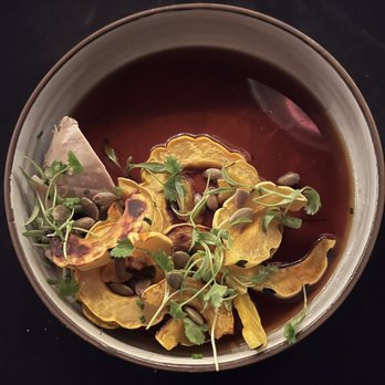 The Brown Butter Boys - Roasted squash in dashi, with shallot, soy, and kombu - IG @bougiefoodieboi - Personal Chefs Near Me The Brown Butter Boys - Roasted squash in dashi, with shallot, soy, and kombu - IG @bougiefoodieboi - Personal Chefs Near Me