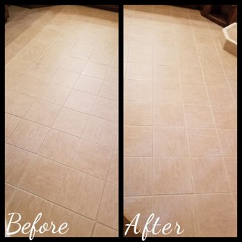 Grout 911 - Bathroom floor grout and tile cleaned, sealed and polished. - Grout Services Near Me