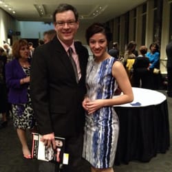 Edmonton Opera - At the cast party with Edmonton Opera Chorus singer, Natasha DaFonseca.
