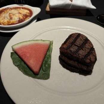 Michael's Grill - Beautiful filet with a side of cheese ravioli - American Near Me - Oklahoma City, Oklahoma Michael's Grill - Beautiful filet with a side of cheese ravioli - American Near Me - Oklahoma City, Oklahoma