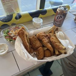 Ms Ruby's Bakery - Fried Catfish dinner with hush puppies