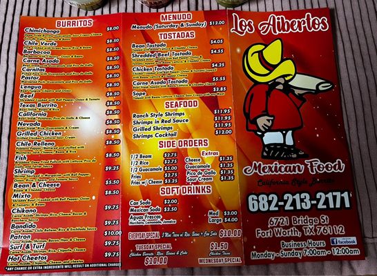 Menu photo 5 Los Aibertos Fort Worth, TX