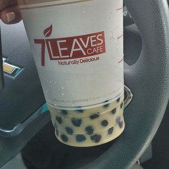 7 Leaves Cafe - Jasmin milk tea with boba - Coffee & Tea Near Me - Fullerton, California