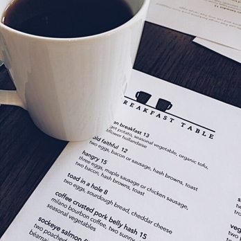 Breakfast Table - Regular black coffee - Breakfast & Brunch Near Me - Vancouver, British Columbia Breakfast Table - Regular black coffee - Breakfast & Brunch Near Me - Vancouver, British Columbia
