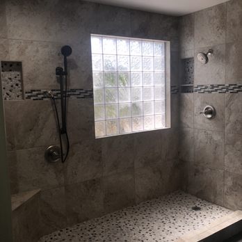Iturrios Tile - I removed garden  tub and small walk in shower. I tiled and made a double shower. - Tiling Near Me