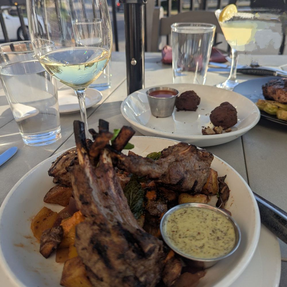 Fourk - Lamb chops over roast vegetables - New American Near Me - Hickory, North Carolina