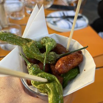 Bravas Bar de Tapas - Shishido peppers and Chorizo - Spanish Near Me - Healdsburg, California