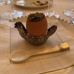 Rebeccas - Caviar with whipped egg and cleverly served in a shell!  How did they do that?  It was amazing!!!