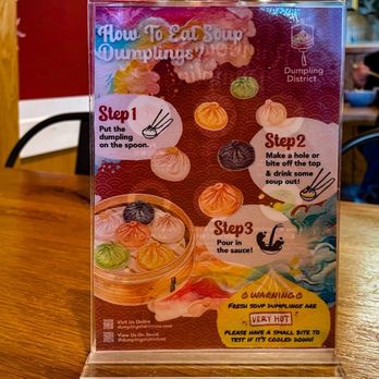 Dumpling District - How to eat soup dumplings :-) - Dim Sum Near Me - Ellicott City, Maryland