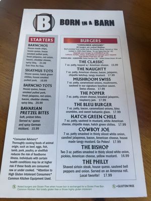 Menu photo 2 Born In A Barn Laramie, WY Menu photo 2 Born In A Barn Laramie, WY