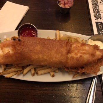 The Auld Dubliner - Fish And Chips (Fresh Haddock With Tartar Sauce) With Mushy Peas! - Irish Near Me - Long Beach, California The Auld Dubliner - Fish And Chips (Fresh Haddock With Tartar Sauce) With Mushy Peas! - Irish Near Me - Long Beach, California
