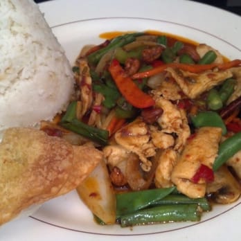 Pimaan Thai Restaurant - Chicken Pad Gra Prow (Lunch) - Thai Near Me - Emerson, New Jersey Pimaan Thai Restaurant - Chicken Pad Gra Prow (Lunch) - Thai Near Me - Emerson, New Jersey
