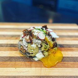 Black Dog Catering - Duck Carnitas Enchilada Stack