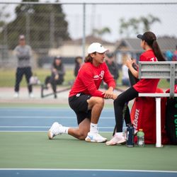 Coach Nick Tennis Classes - Coach for the competitive regional training centers. Coaching a tough doubles match for girls 12U.
