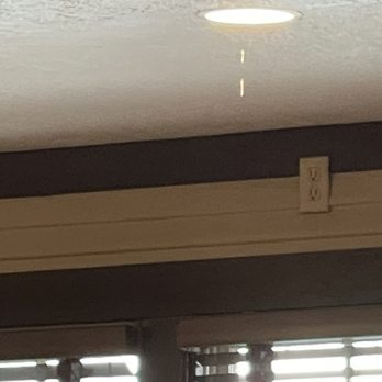 Landry's Seafood House - Water dripping from the recessed lighting. - Seafood Near Me - Katy, Texas Landry's Seafood House - Water dripping from the recessed lighting. - Seafood Near Me - Katy, Texas