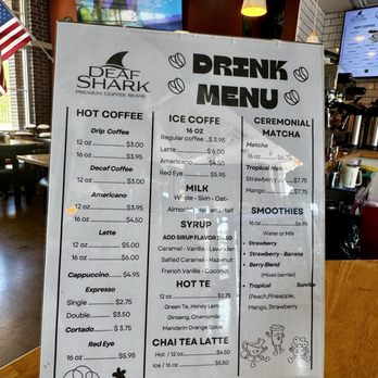 Deaf Shark Coffee - Drink Menu - Coffee Roasteries Near Me - Union, New Jersey Deaf Shark Coffee - Drink Menu - Coffee Roasteries Near Me - Union, New Jersey