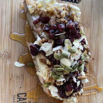 Carmela Coffee - Pompano Beach - Toast with fig jam and nuts - Cafes Near Me - Pompano Beach, Florida