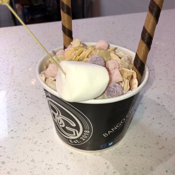 Bango Creamery - Love it! And you get to customize your toppings! Unlike at other places! - Ice Cream & Frozen Yogurt Near Me - Los Angeles, California Bango Creamery - Love it! And you get to customize your toppings! Unlike at other places! - Ice Cream & Frozen Yogurt Near Me - Los Angeles, California