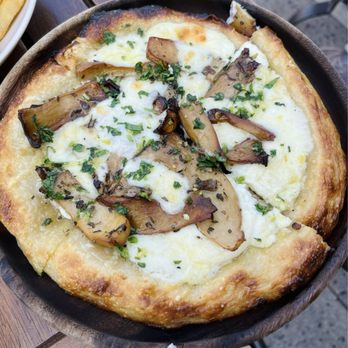 Cara Cara - White trumpet mushroom focaccia - New American Near Me - Los Angeles, California