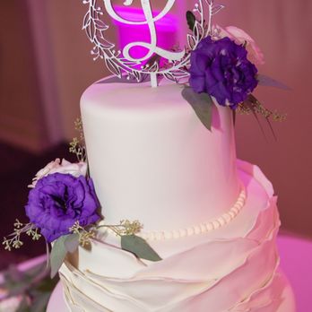 Le Gateau Elegant - a white wedding cake with purple flowers - Bakeries Near Me - Walnut Creek, California Le Gateau Elegant - a white wedding cake with purple flowers - Bakeries Near Me - Walnut Creek, California
