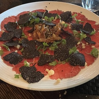 La Toque - Angus Beef Tenderloin Carpaccio with Smoky Aioli and Grilled King Trumpets - French Near Me - Napa, California La Toque - Angus Beef Tenderloin Carpaccio with Smoky Aioli and Grilled King Trumpets - French Near Me - Napa, California