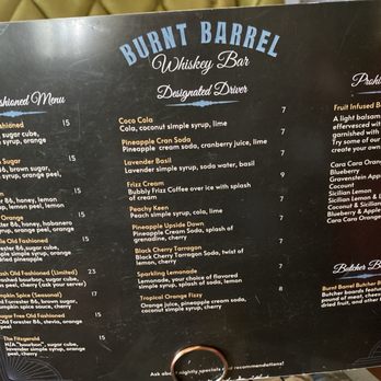 Burnt Barrel Whisky Bar - Menu - Whiskey Bars Near Me - Monroe, Washington