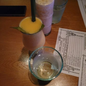 The Toasted Coconut - My friends got a mango Lassi and a piña colada - New American Near Me - Houston, Texas The Toasted Coconut - My friends got a mango Lassi and a piña colada - New American Near Me - Houston, Texas