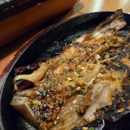 Grilled garlic eggplant Grilled garlic eggplant