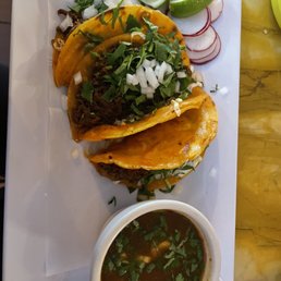 3 BIRRIA TACOS ( with consome) 3 BIRRIA TACOS ( with consome)