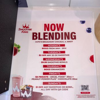 Smoothie King - January 2025 store flyer - Juice Bars & Smoothies Near Me - Chicago, Illinois
